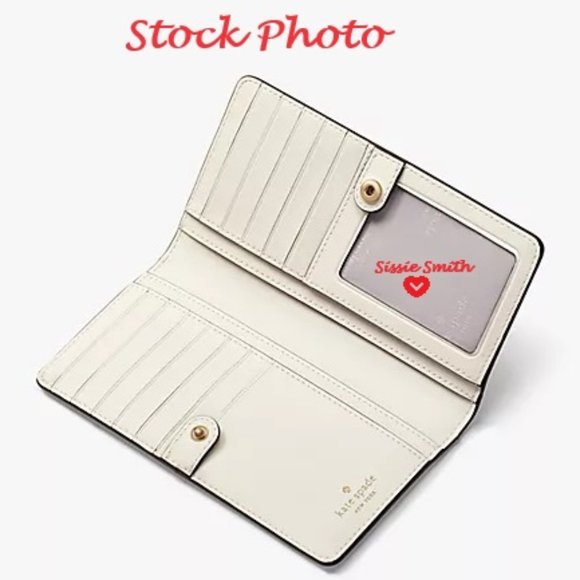 ♠️ Kate Spade ♠️ Large Meringue Studded Madison Bifold Wallet - Picture 6 of 7